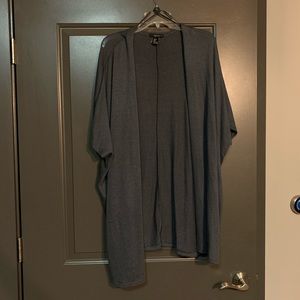 Grey Short Sleeve Cardigan